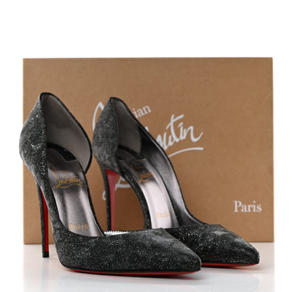 Christian Louboutin Glitter Iriza Kid Flinstar 100 Pumps 37 Black 8 of 8