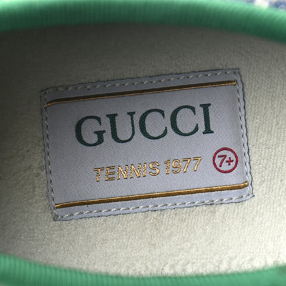 Gucci New Denim GG Monogram Web Mens 1977 Tennis Sneakers 7.5 Blue Tea Mystic White 7 of 7