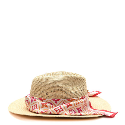Louis Vuitton Raffia Monogram Tiles By The Pool Panama Hat Coral 6 of 9