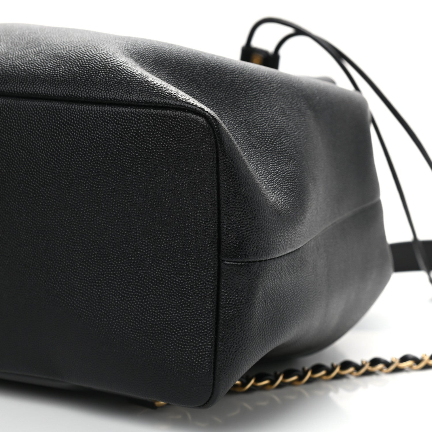 Chanel Caviar Deauville Drawstring Backpack Black 10 of 10