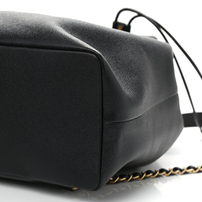 Chanel Caviar Deauville Drawstring Backpack Black 10 of 10