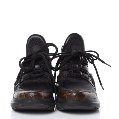 Louis Vuitton Calfskin Patent Monogram LV Archlight Sneakers 37 Black 2 of 10