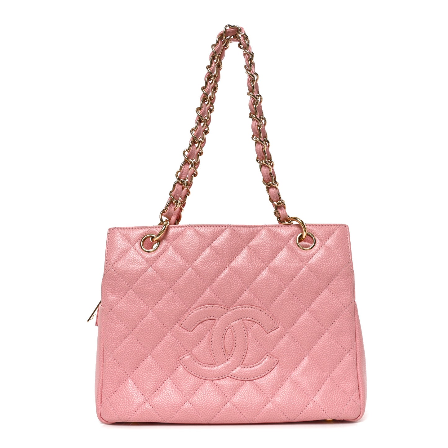 Caviar Quilted Petit Timeless Shopping Tote PTT Pink