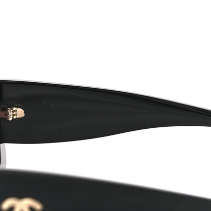 Chanel Acetate Rectangle Sunglasses 5435 Black 6 of 8