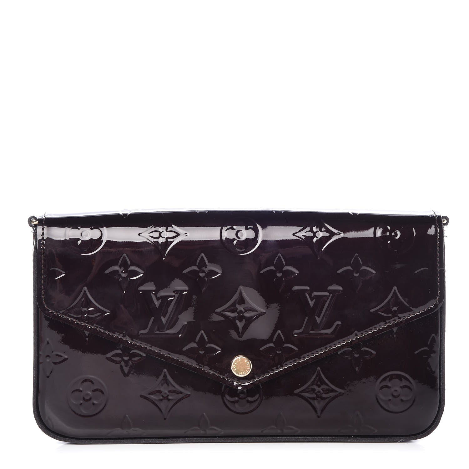 Louis Vuitton Vernis Pochette Felicie Chain Wallet Amarante 1 of 8