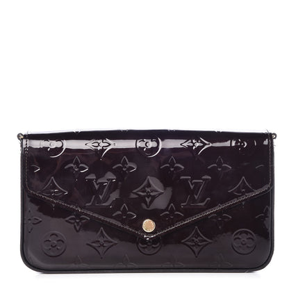 Louis Vuitton Vernis Pochette Felicie Chain Wallet Amarante 1 of 8