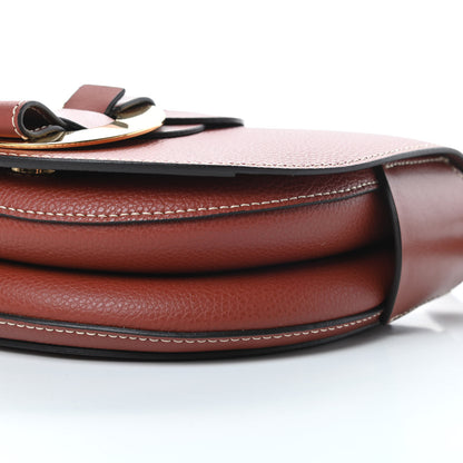 Chloe Grained Calfskin Small Darryl Saddle Crossbody Bag Sepia Brown 10 of 10