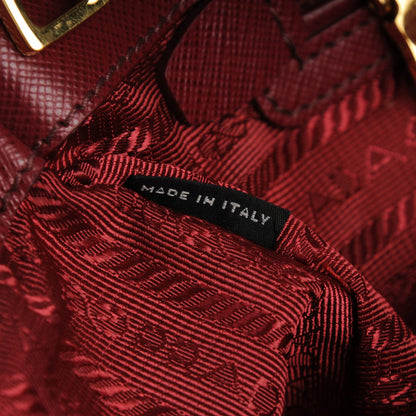 Prada Saffiano Large Galleria Double Zip Tote Cherry 7 of 9
