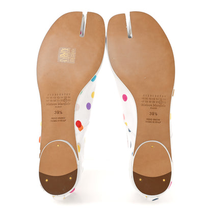 Maison Margiela Coated Canvas Confetti Printed New Ballerina Flats 39 White Multicolor 6 of 10
