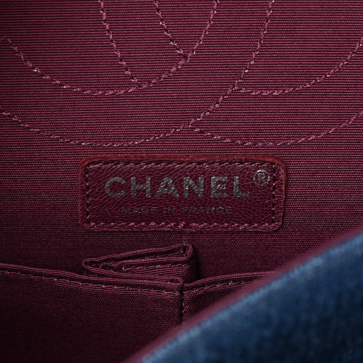 Chanel Denim Tweed 2.55 Reissue 225 Flap Blue Dark Pink 5 of 9