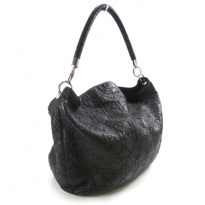 Christian Dior Lambskin Cannage Stitched Hobo Black 4 of 11