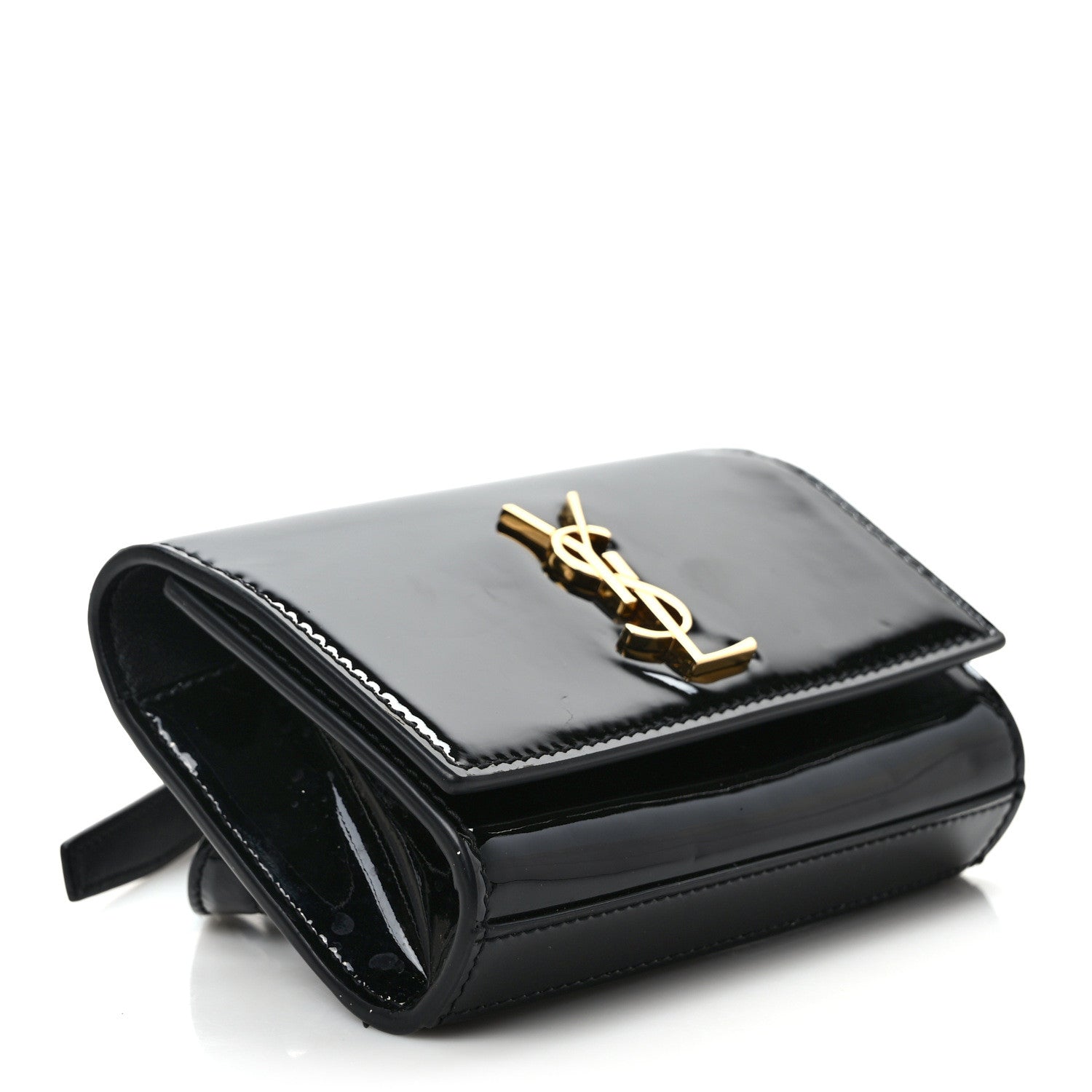 Saint Laurent Patent Monogram Kate Belt Bag Black 4 of 9