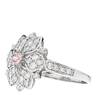 Parker & West by FASHIONPHILE Platinum Diamond Pink Diamond .19ctw Flower Ring  53 6.25 3 of 9