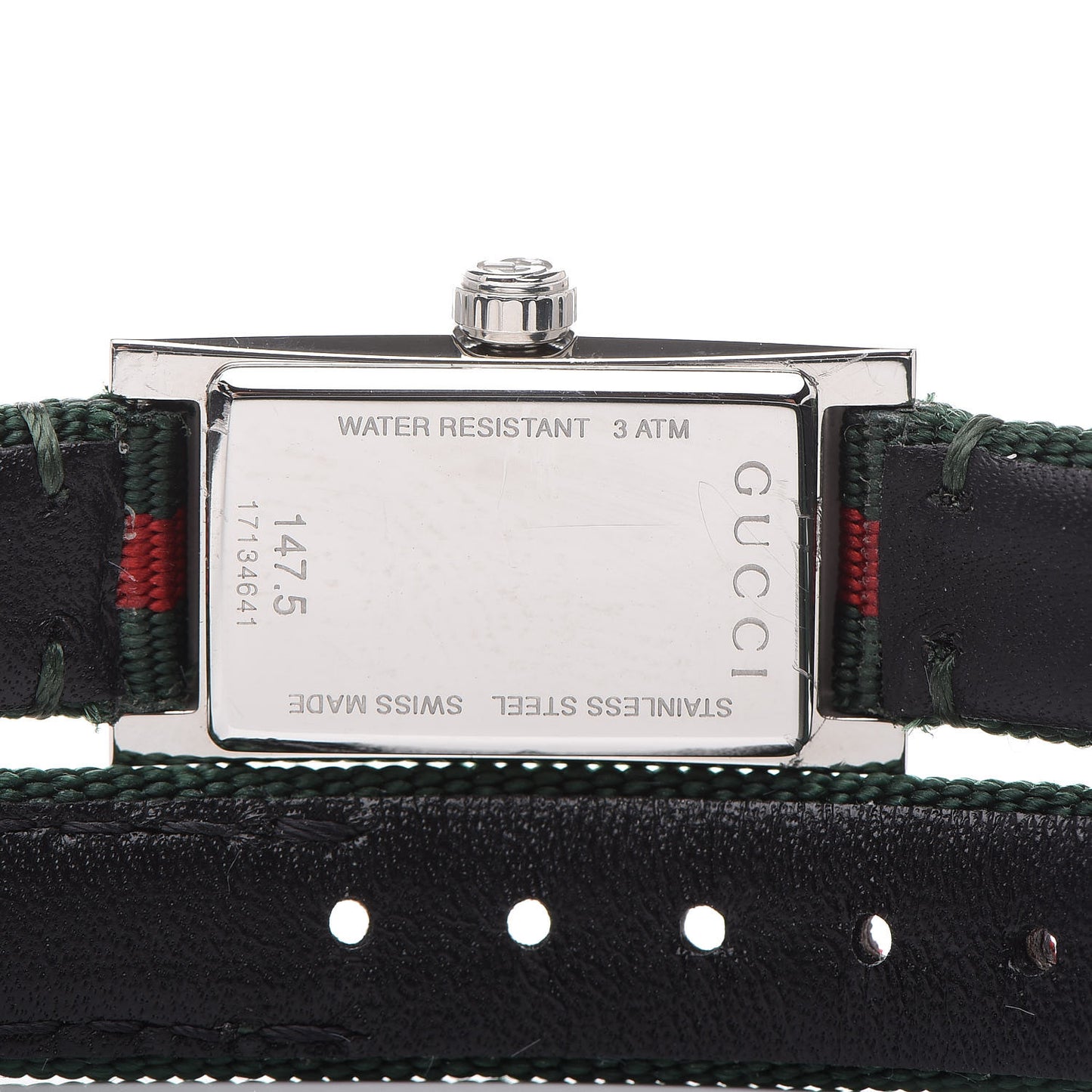 Stainless Steel Nylon 14mm Web G-Frame Double Wrap Quartz Watch Green