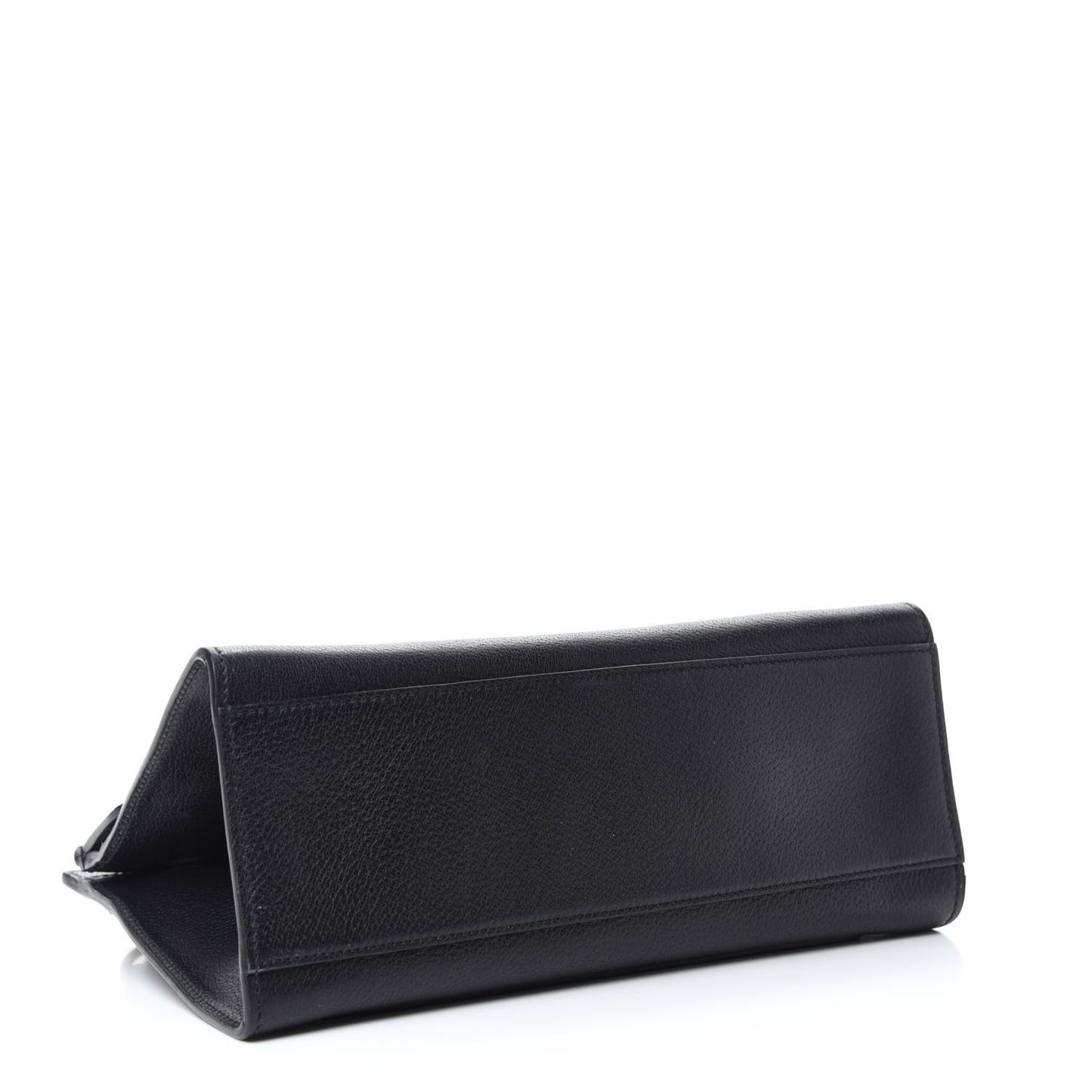 Grained Calfskin Web Crystal Butterfly Stripe Medium Totem Top Handle Bag Black