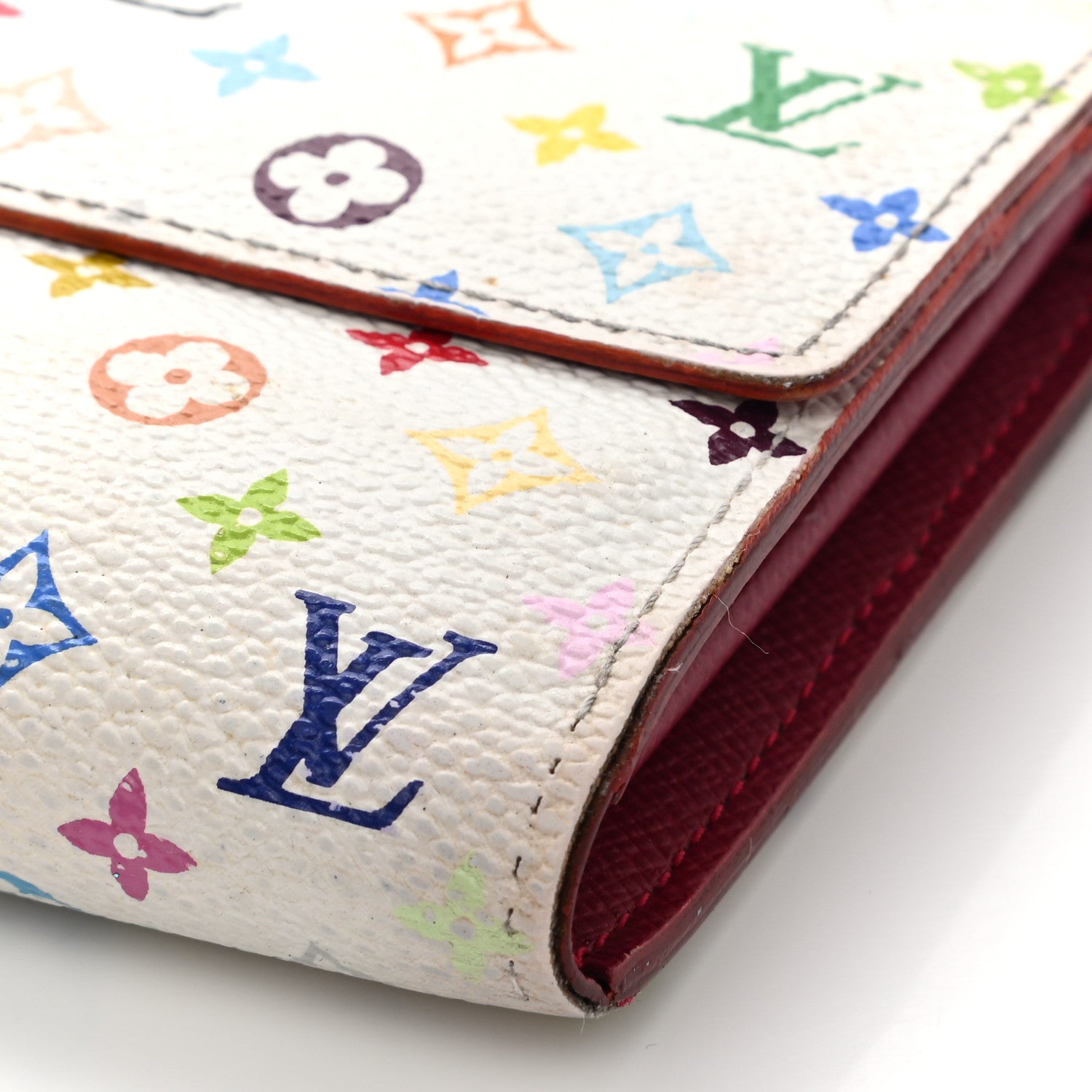 Louis Vuitton Monogram Multicolor Sarah Wallet White Grenade 9 of 13
