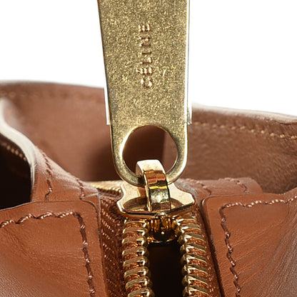 Celine Smooth Calfskin Suede Medium Trapeze Tan 7 of 9