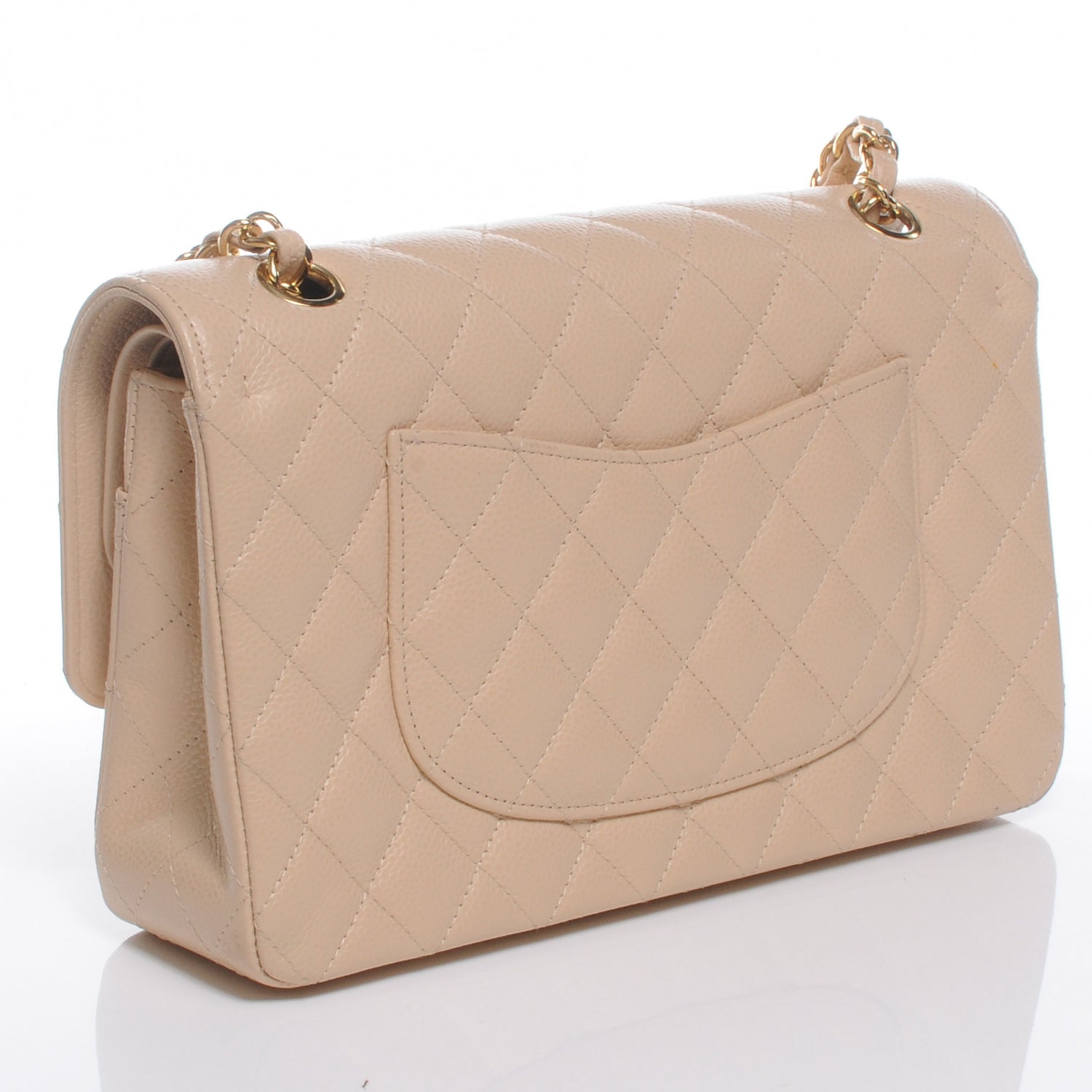 Chanel Caviar Quilted Medium Double Flap Beige Clair 3 of 8