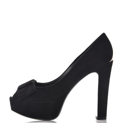 Louis Vuitton Suede Last Dance Pumps Heels 37.5 Black 1 of 9