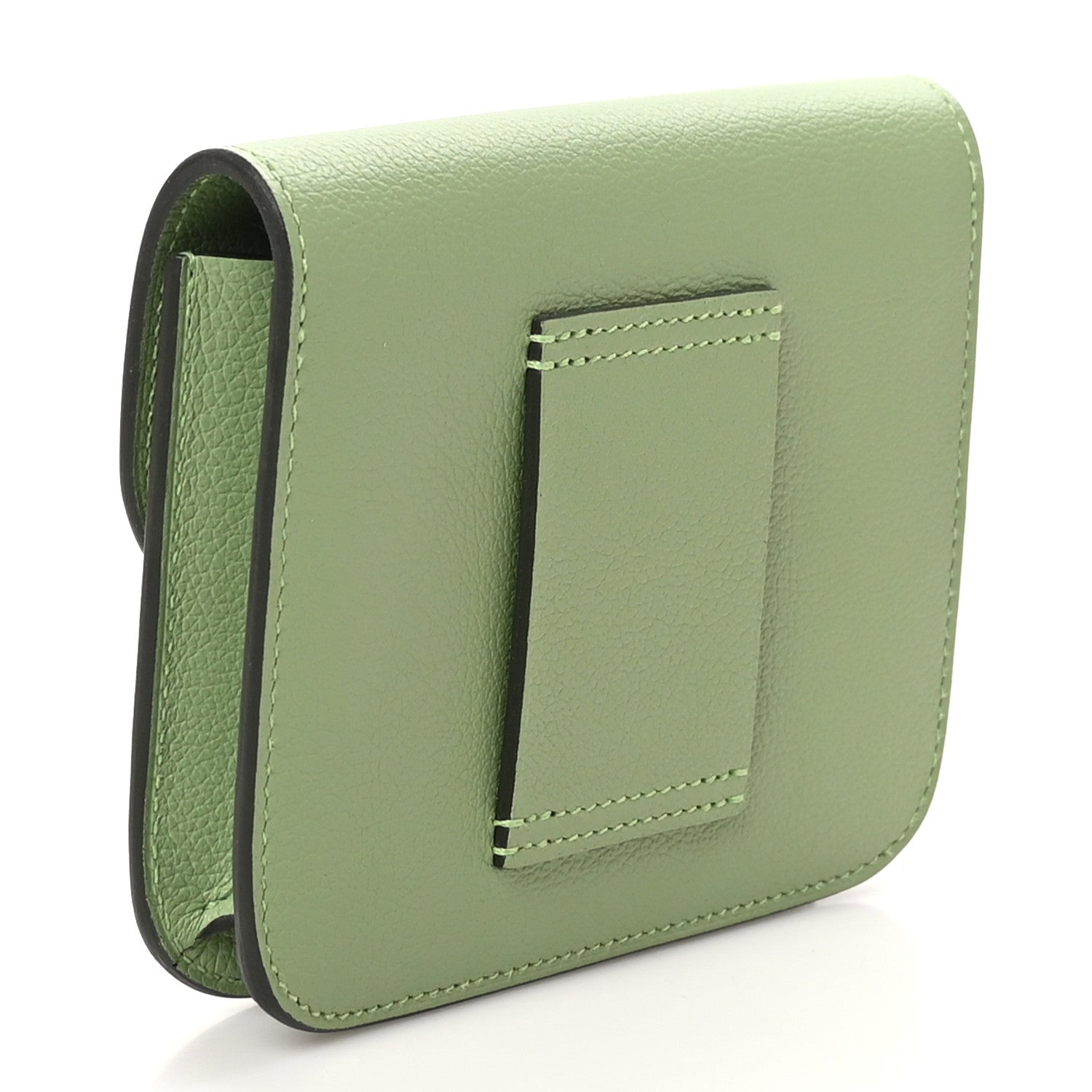 Hermes Evercolor Constance Slim Wallet Vert Criquet 4 of 12
