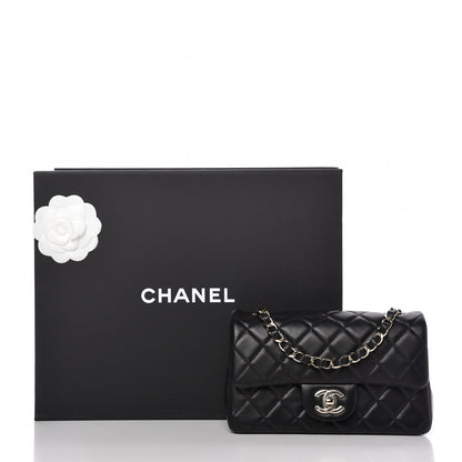 Chanel Lambskin Quilted Mini Rectangular Flap Black 10 of 11