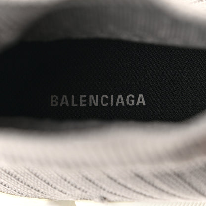 Balenciaga Ribbed Knit Womens Speed 2.0 Transparent Sole Sneakers 40 Baltic Grey White 6 of 8