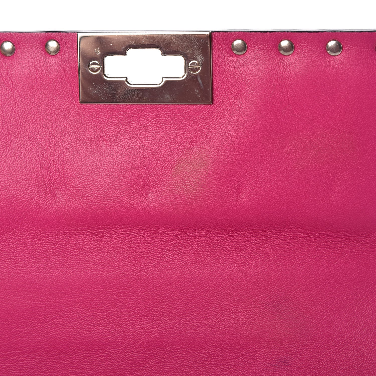 Valentino Garavani Suede Medium Rockstud Spike Shoulder Bag Bright Fuxia 12 of 12