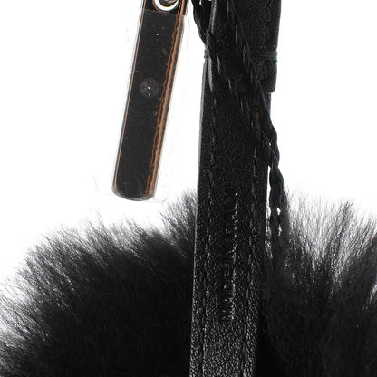 Fendi Fox Mink Fur Flowerland Bag Charm Black Blue White 3 of 4