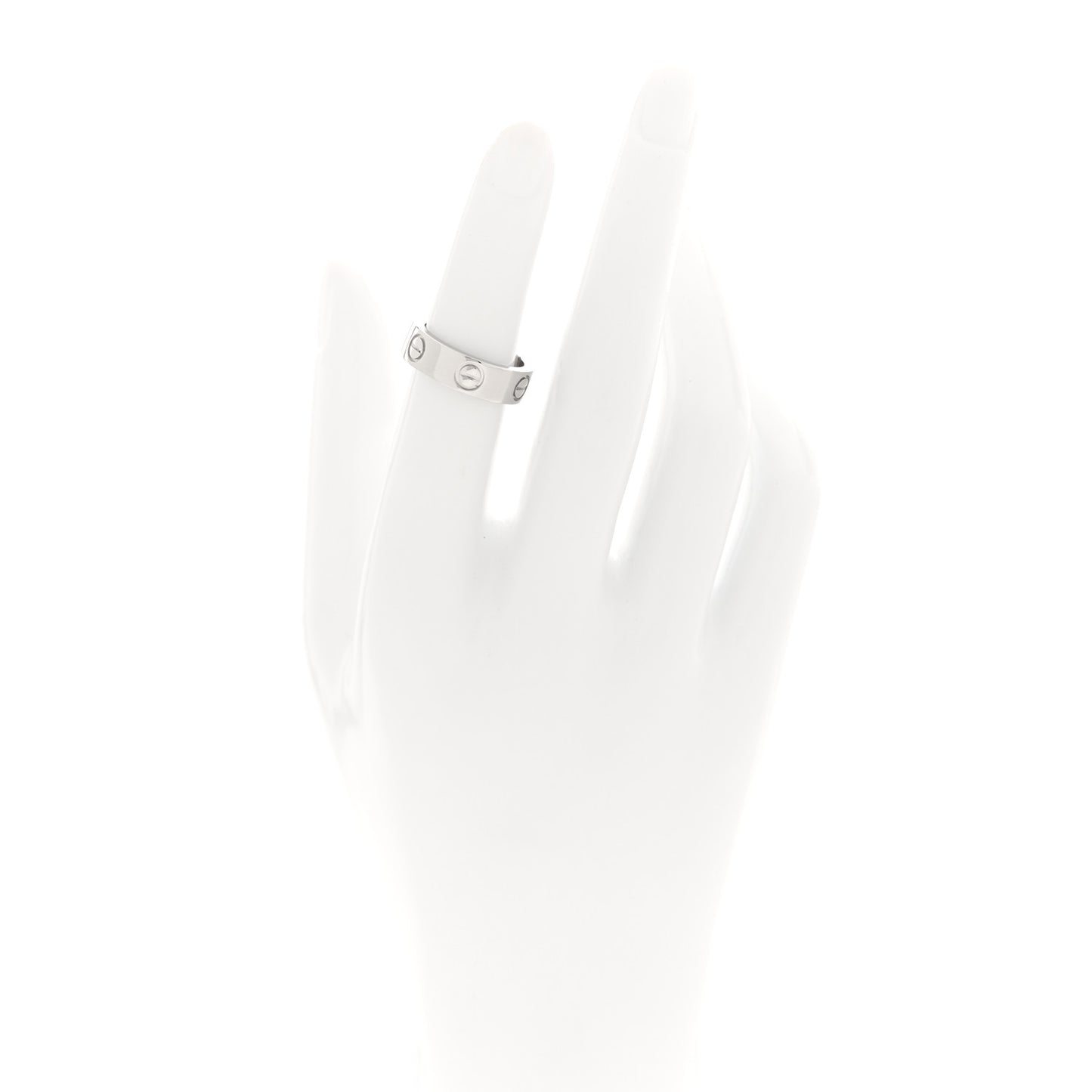 Platinum 1 Diamond 5.5mm LOVE Ring 49 4.75