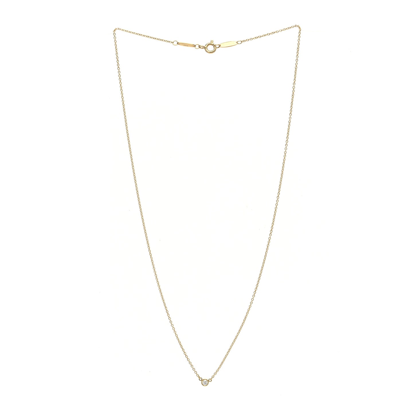 18K Yellow Gold Diamond .05ct Elsa Peretti Diamonds by the Yard Pendant Necklace