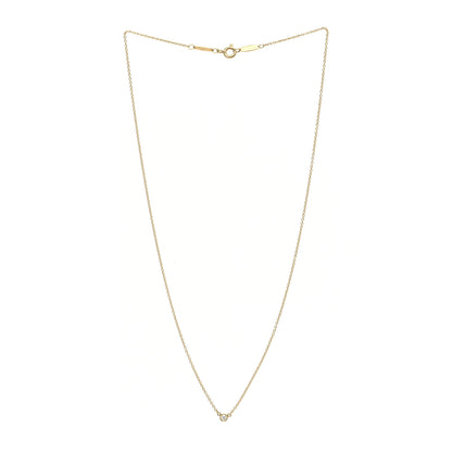 Tiffany 18K Yellow Gold Diamond .05ct Elsa Peretti Diamonds by the Yard Pendant Necklace 3 of 5