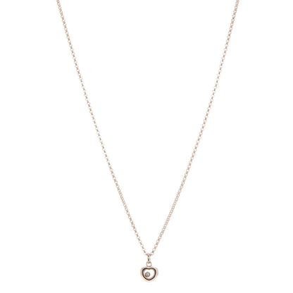 Chopard 18K Pink Gold Happy Diamonds Heart Pendant Necklace 1 of 8