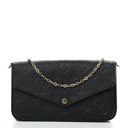 Louis Vuitton Empreinte Pochette Felicie Chain Wallet Black 3 of 10