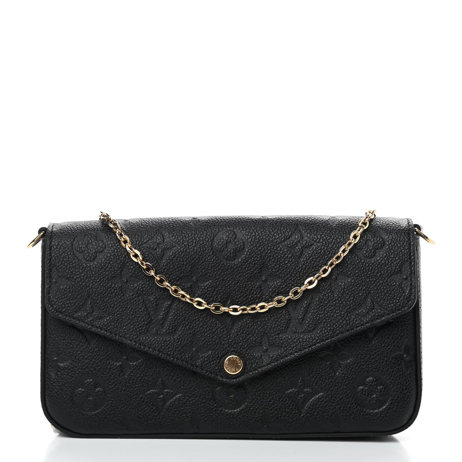 Louis Vuitton Empreinte Pochette Felicie Chain Wallet Black 3 of 10