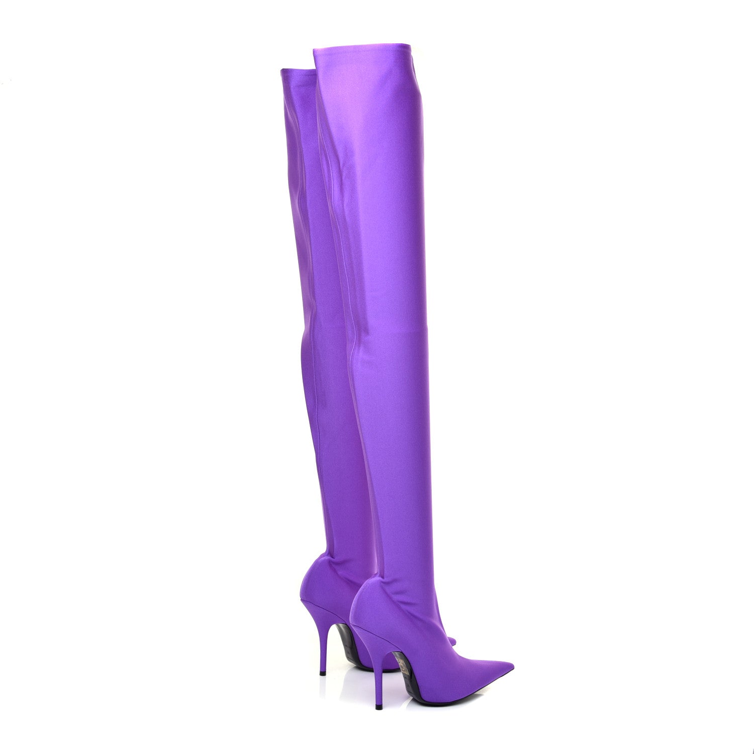 Balenciaga Spandex Pointed Toe Knife Thigh High Boots 36 Violet 4 of 7