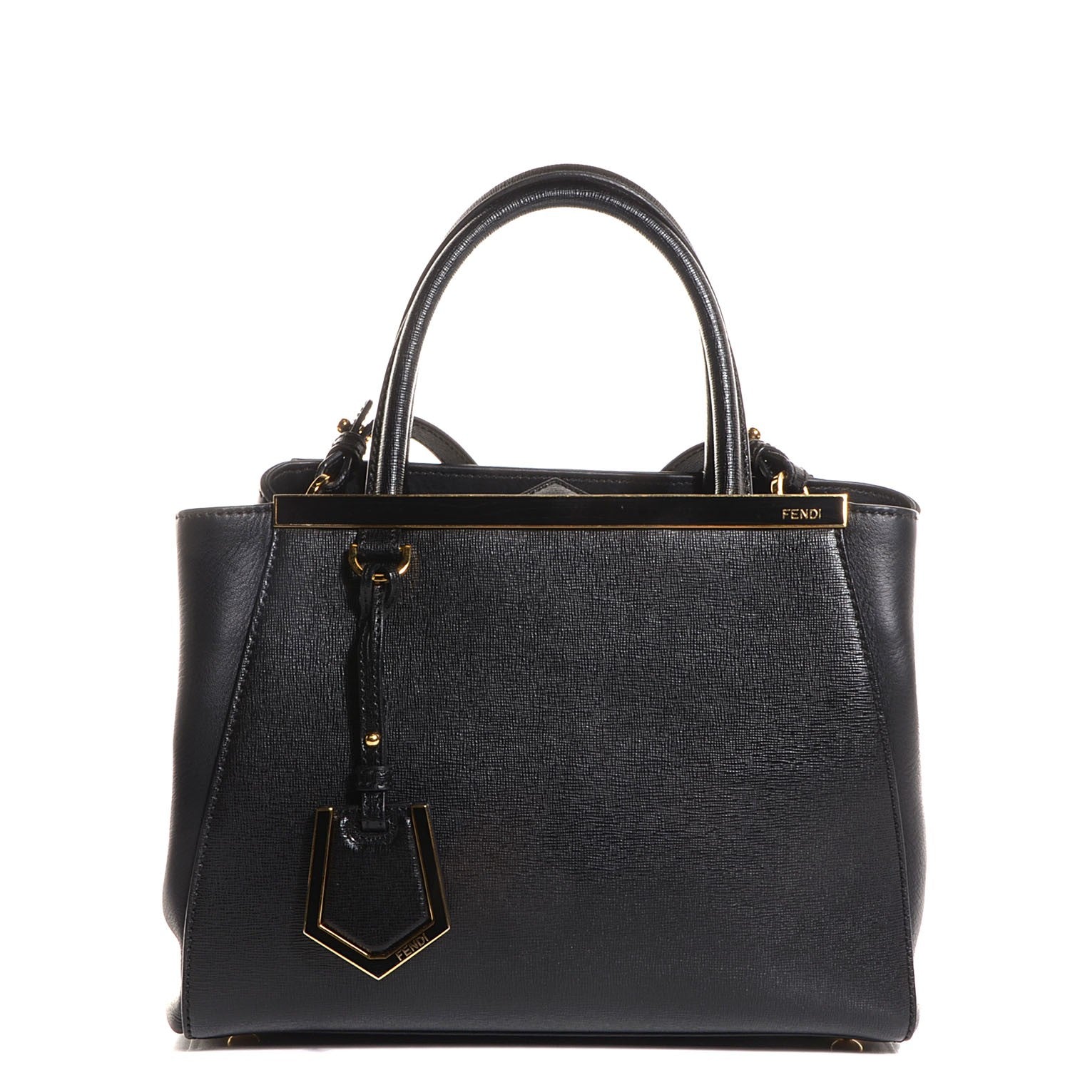 Fendi Vitello Elite Petite 2Jours Tote Black 1 of 10