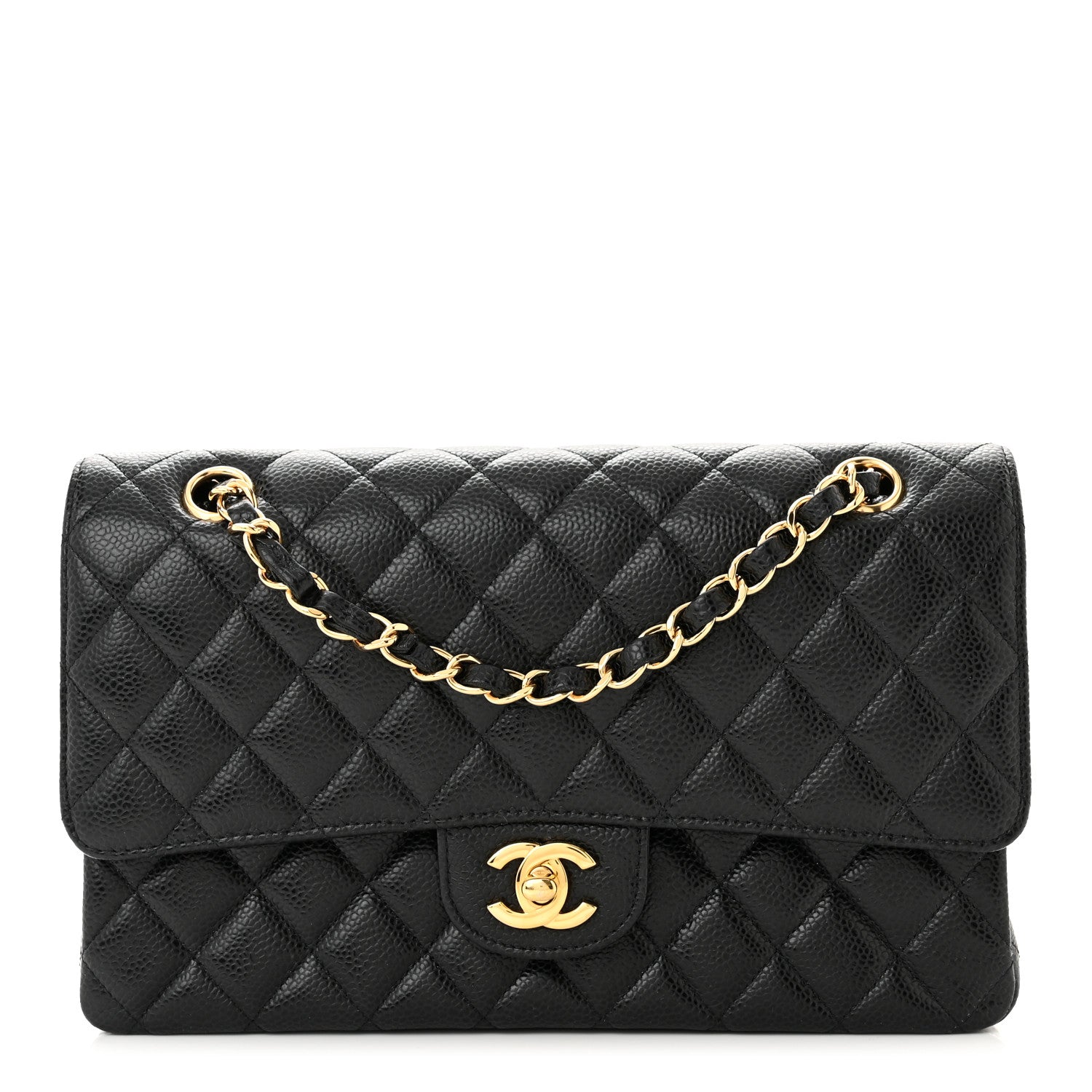 Chanel Caviar Quilted Medium Double Flap Black 1 of 11