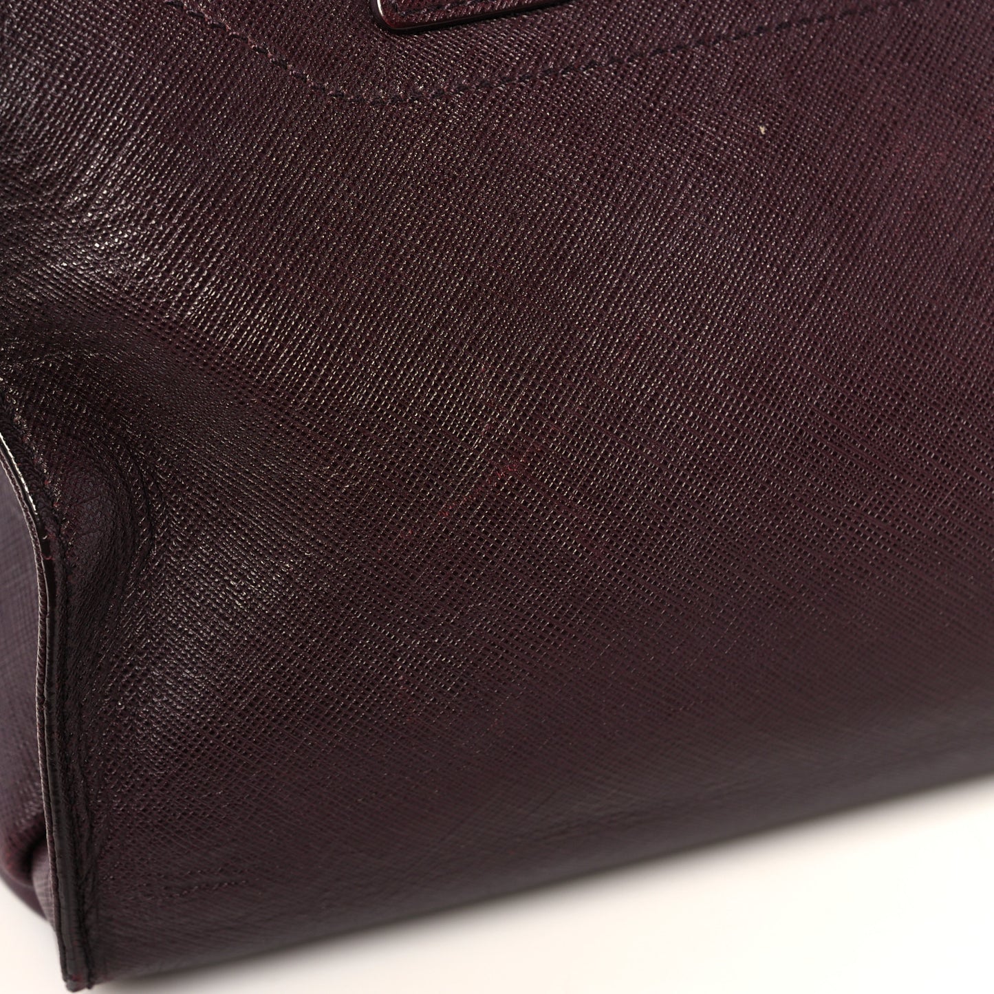 Printed Calfskin Beky Tote Burgundy