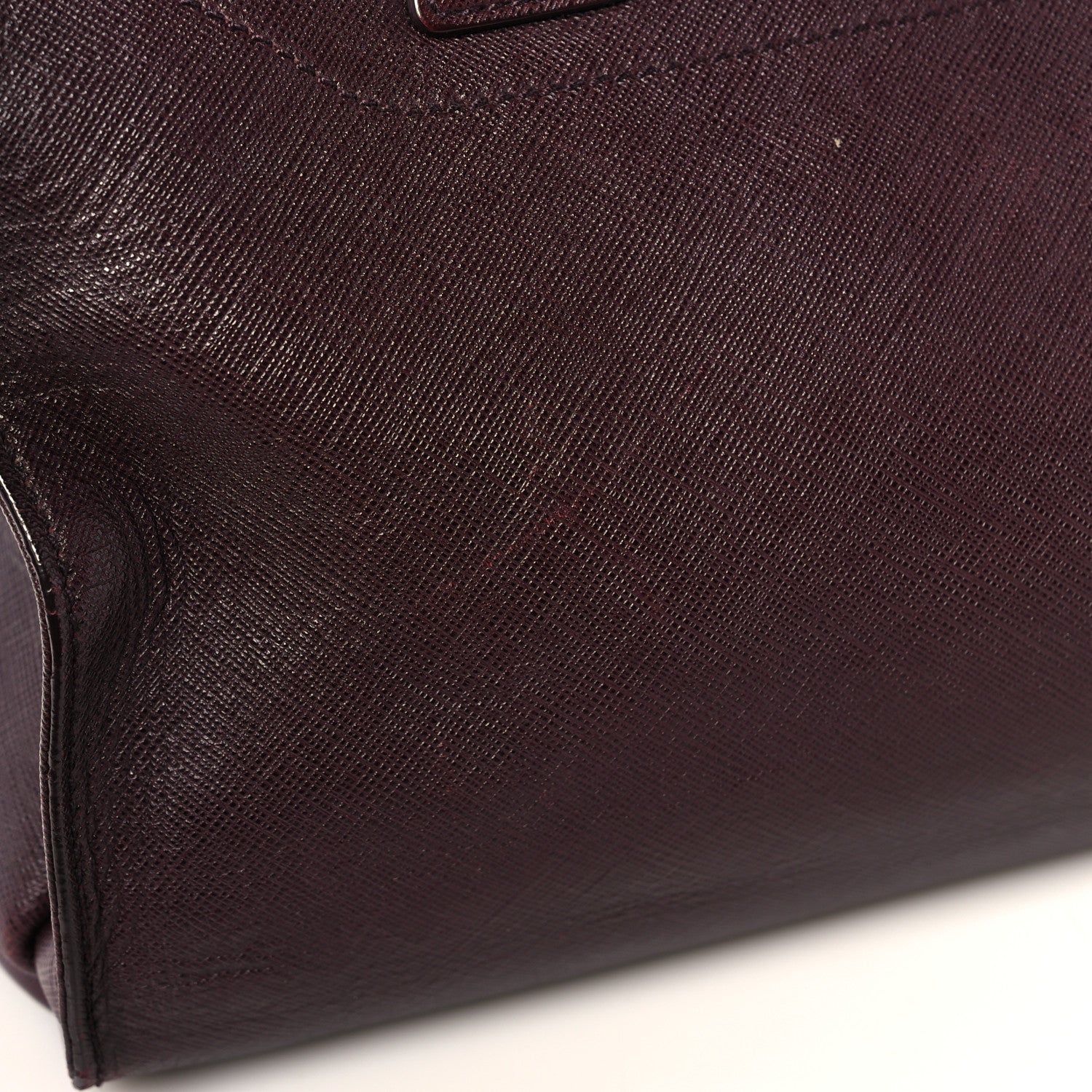 Salvatore Ferragamo Printed Calfskin Beky Tote Burgundy 15 of 25