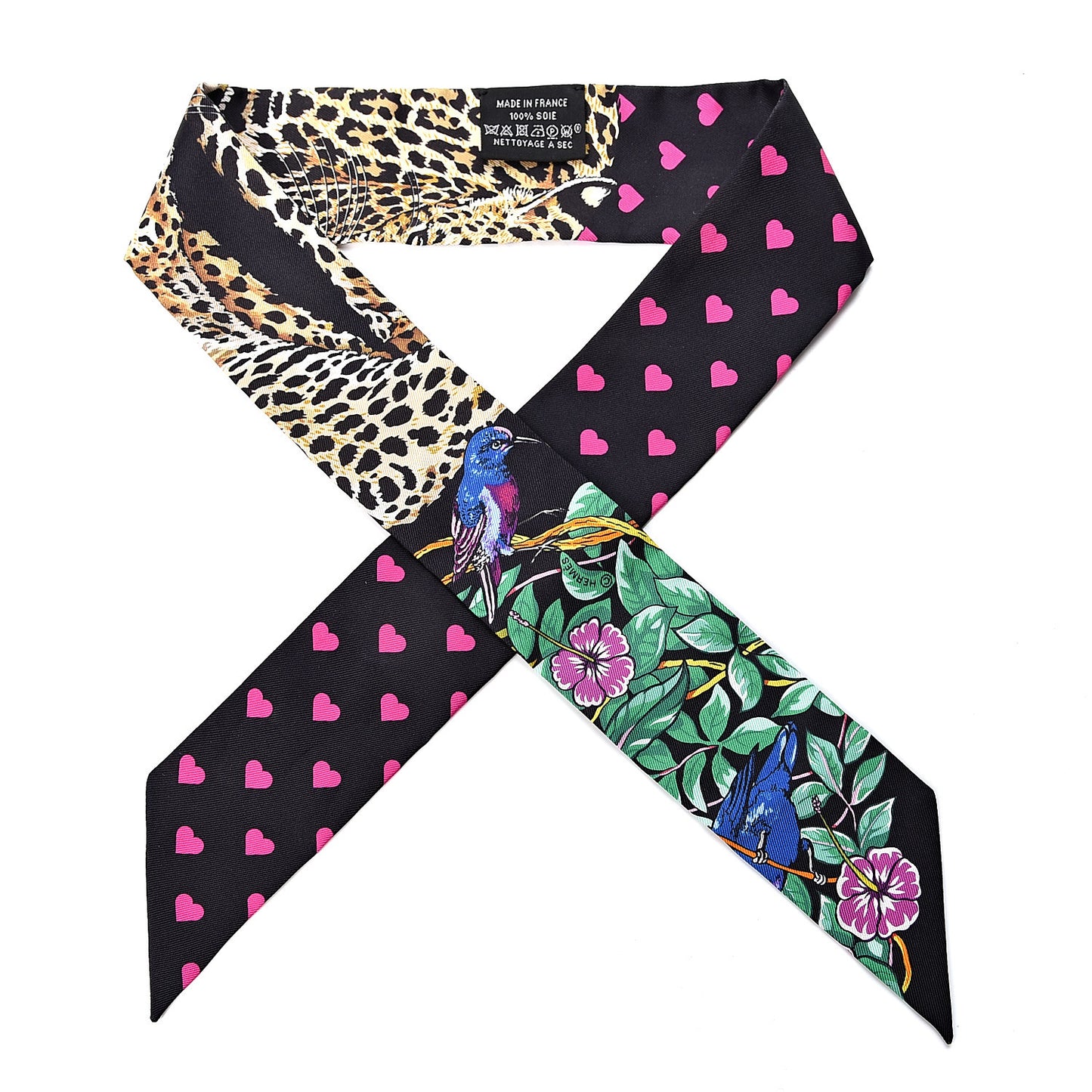 Silk Jungle Love Love Twilly Black Vert Rose Vif