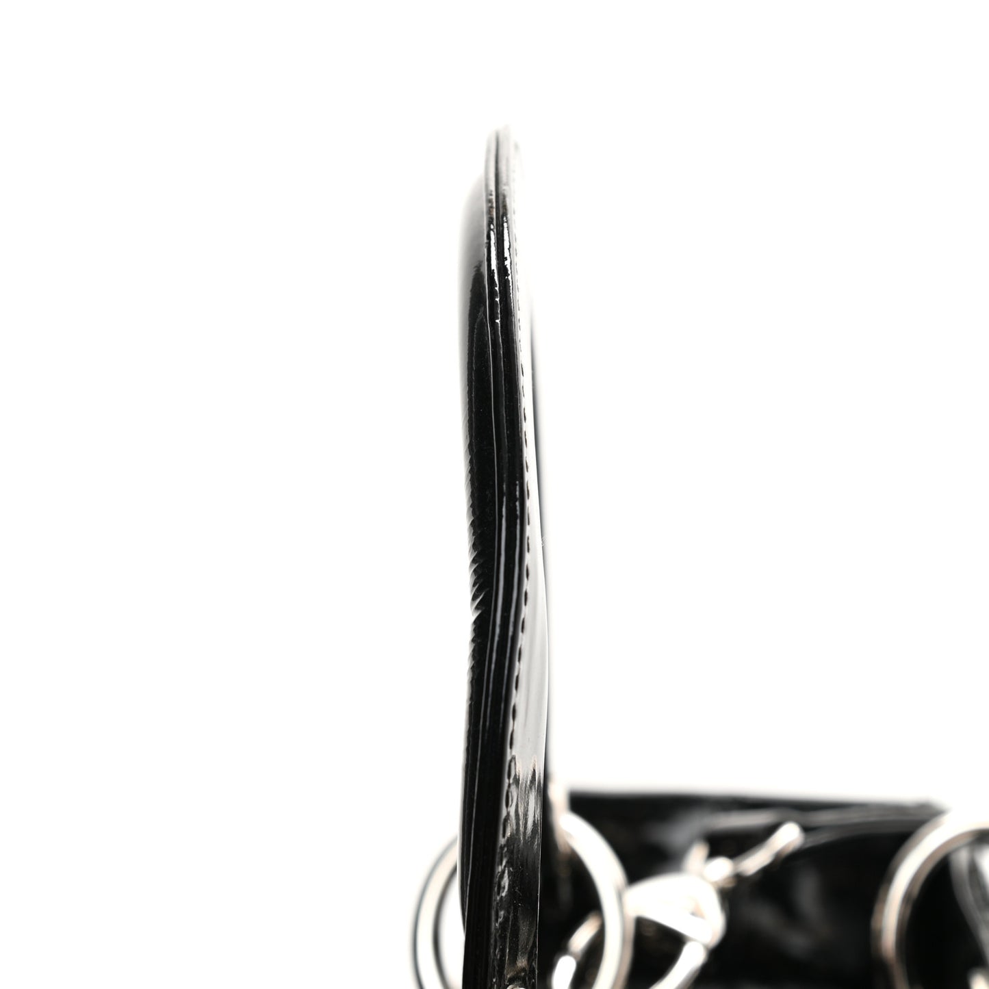 Patent Cannage Large Lady Dior Black