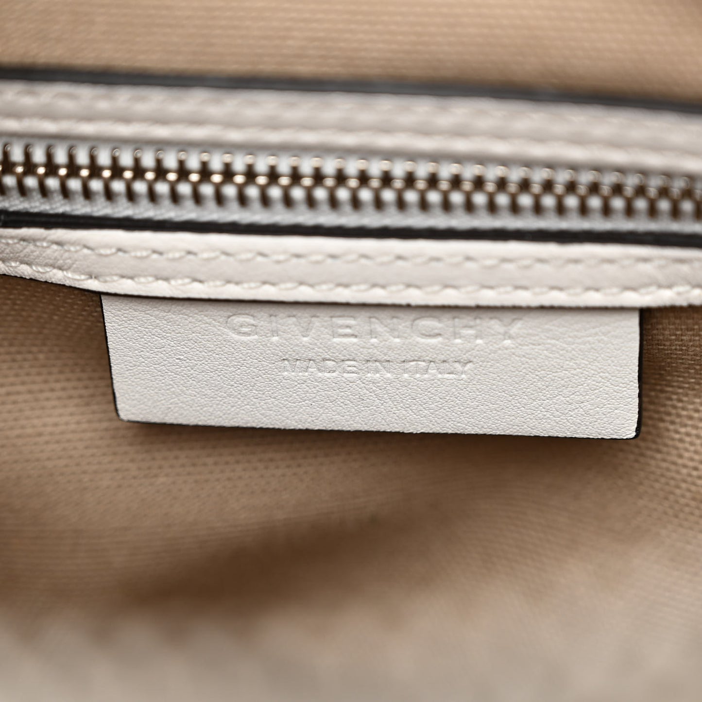 Calfskin Signature Logo Small Antigona White
