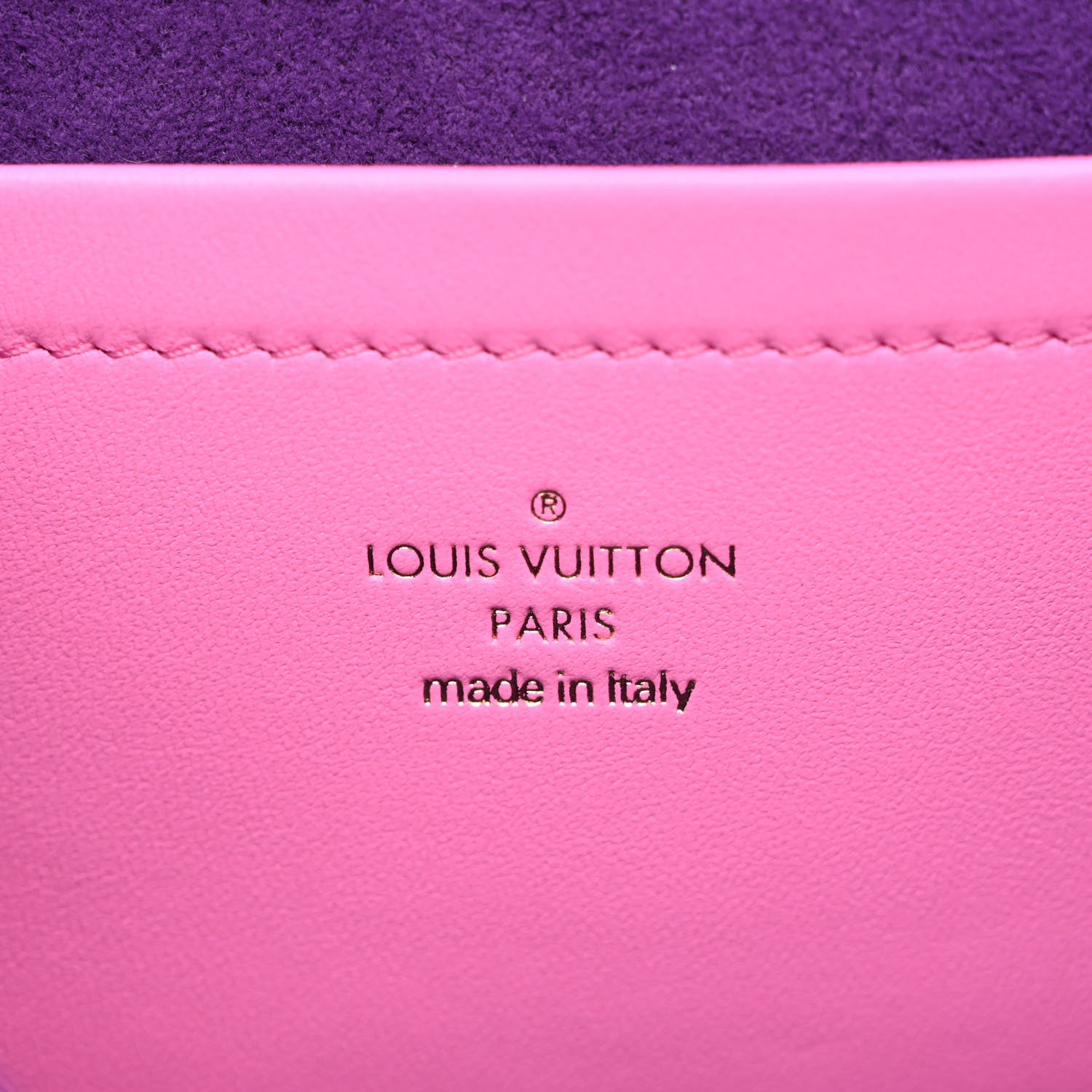 Louis Vuitton Lambskin Embossed Monogram Vuittamins Pochette Coussin Rose Violet 6 of 9