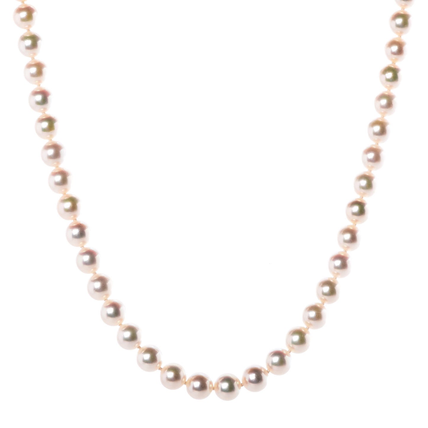 18K Yellow Gold Akoya Pearl 7.5mm Signature Strand Necklace