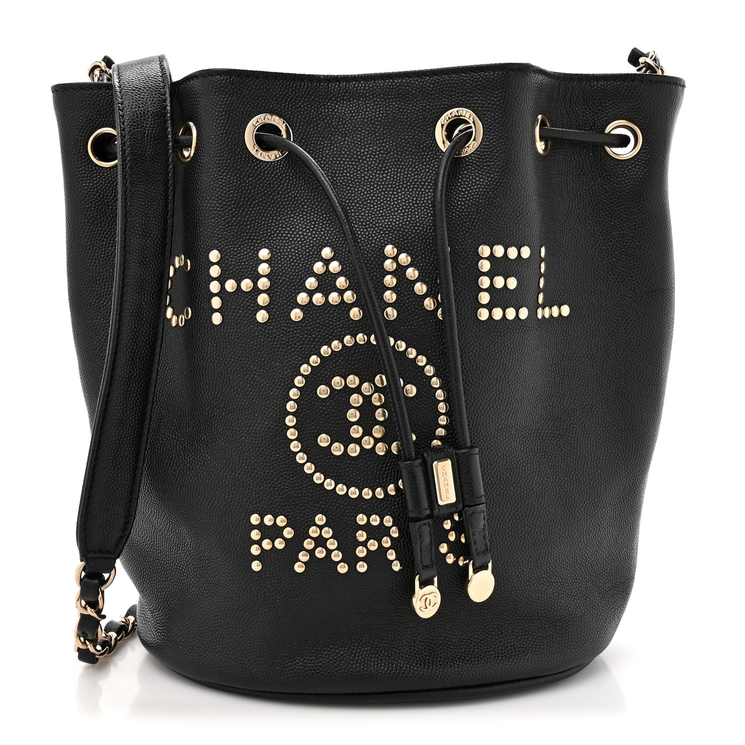 Chanel Caviar Deauville Drawstring Bucket Bag Black 1 of 10