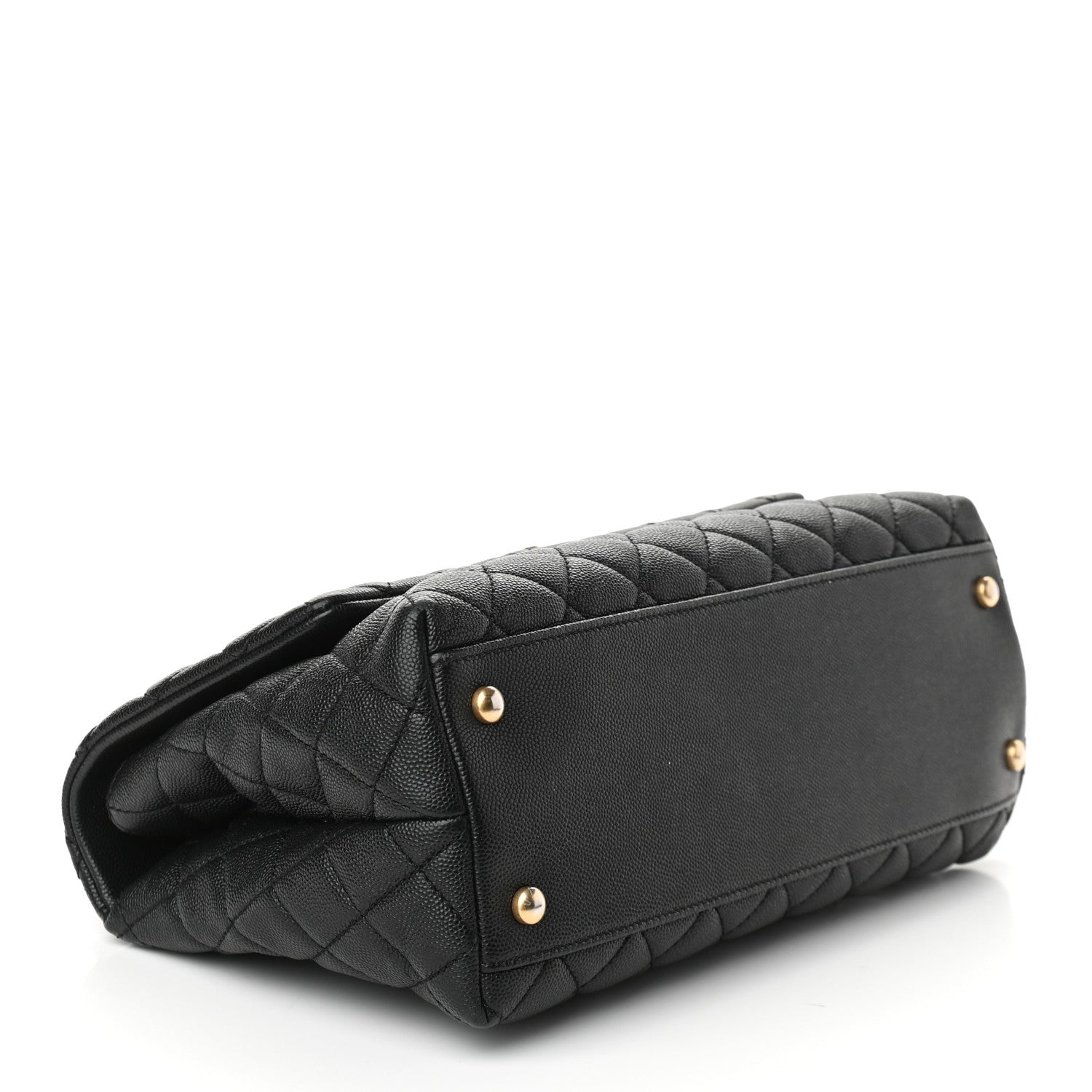 Chanel Caviar Elaphe Quilted Small Coco Handle Flap Black 4 of 9
