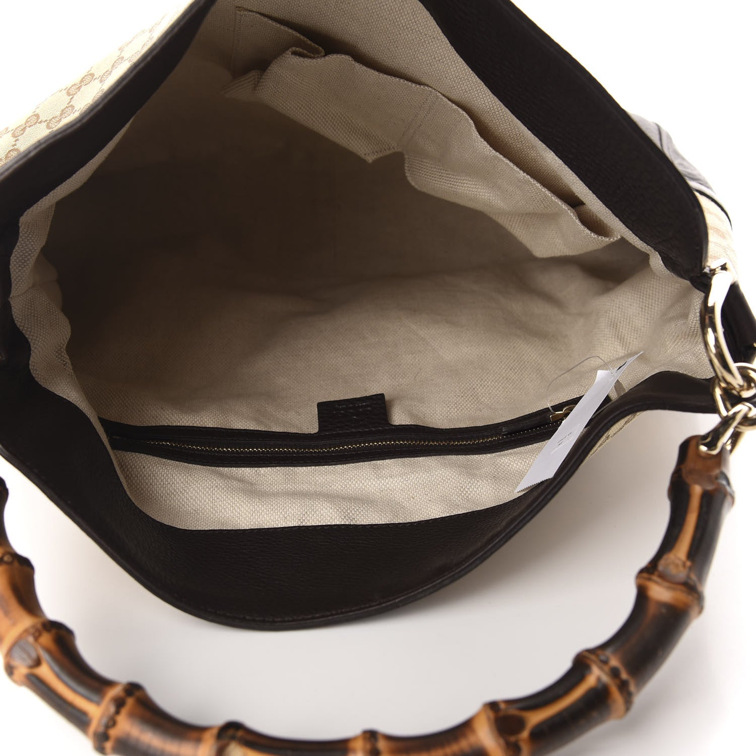 Gucci Monogram Medium Diana Bamboo Shoulder Bag Dark Brown 4 of 9