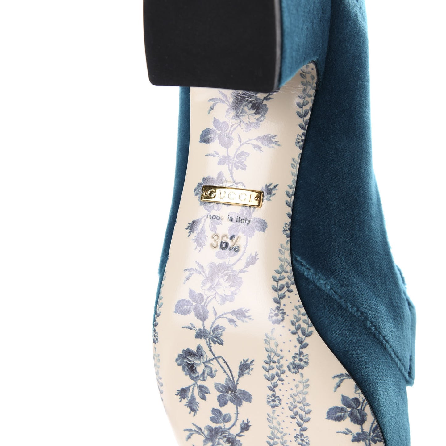 Softy Velvet GG Victoire 55mm Loafer Pumps 36.5 Pavone