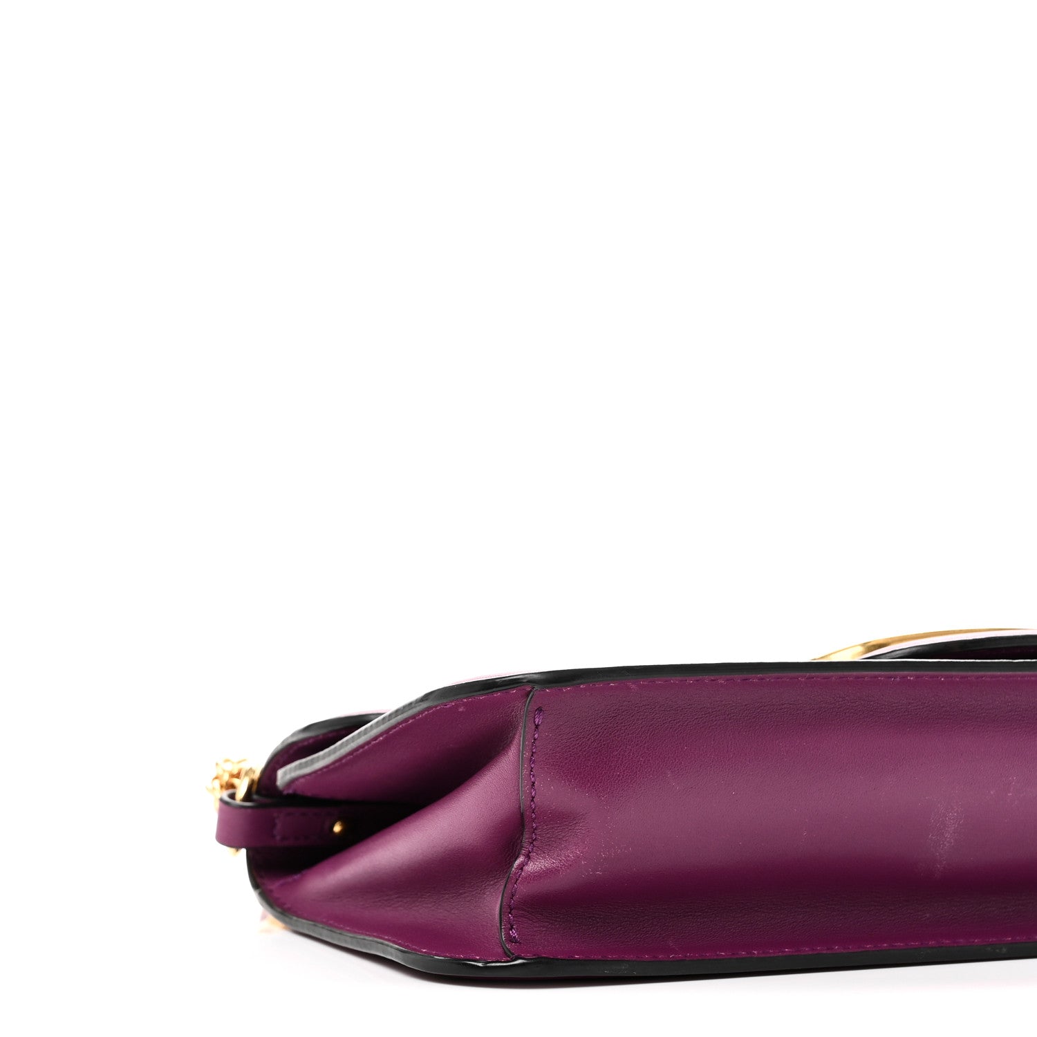Valentino Garavani Calfskin Vlogo Loco Shoulder Bag Prune 8 of 9