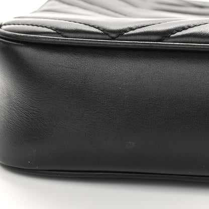 Gucci Calfskin Matelasse Small GG Marmont Chain Shoulder Bag Black 14 of 15
